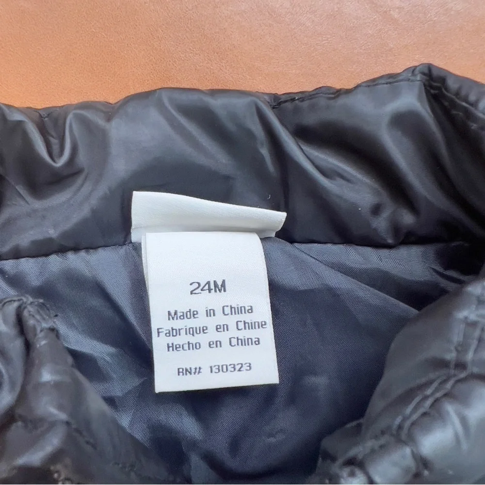 Calvin Klein Jeans Boys Size 24 months Black Gray Puffer Vest